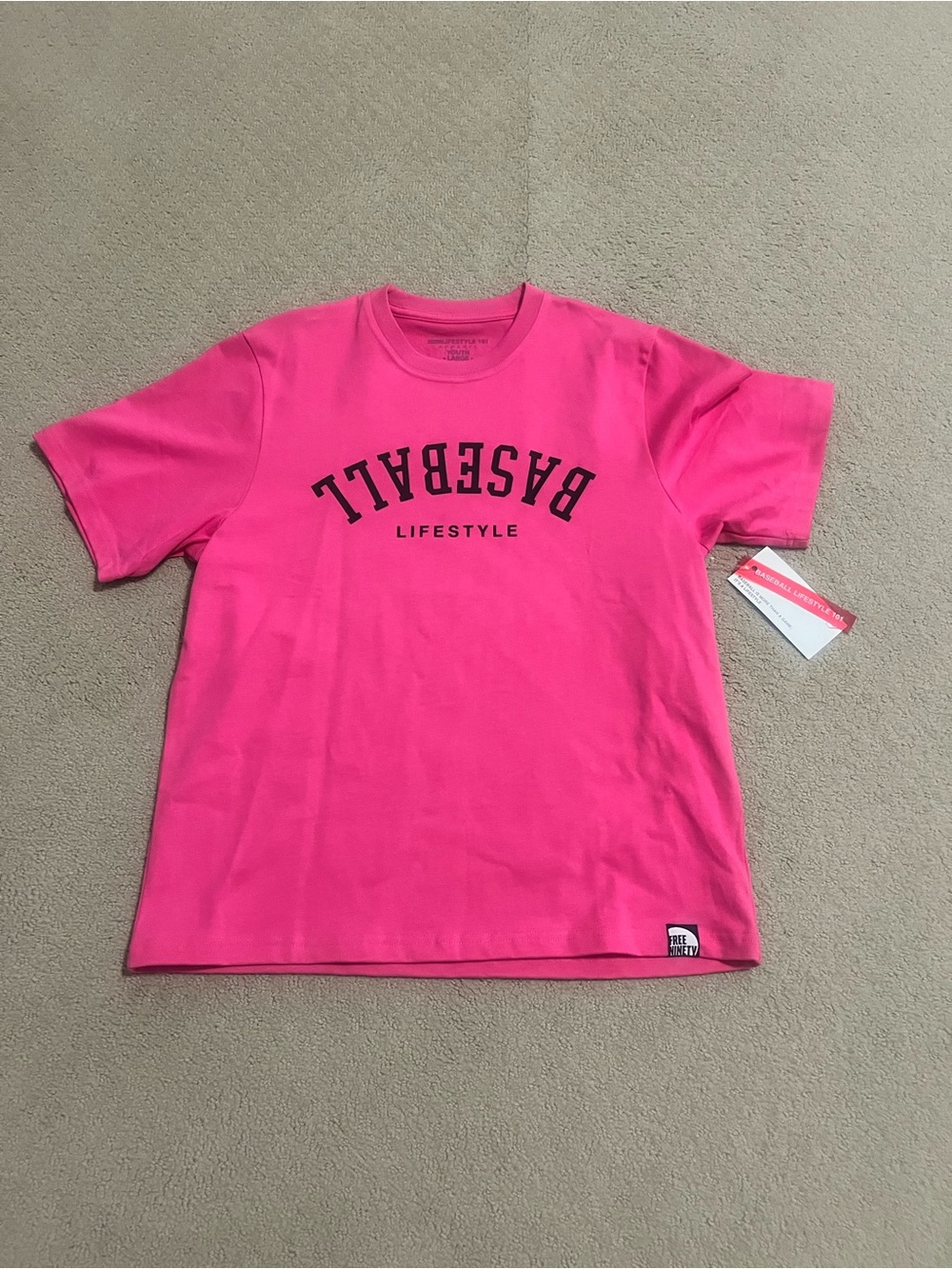 BASEBALL Lifestyle Kids' Hot Pink Short Sleeve Graphic Tee
